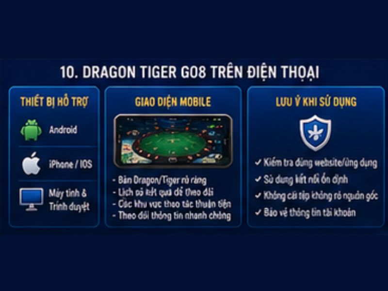 Dragon Tiger GO8 Trên Điện Thoại