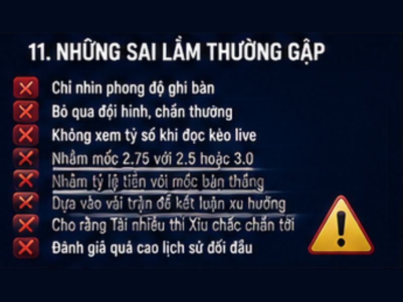 Những Sai Lầm Khi Đọc Kèo Tài Xỉu