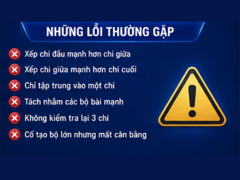 Những lỗi thường gặp khi xếp bài Mậu Binh